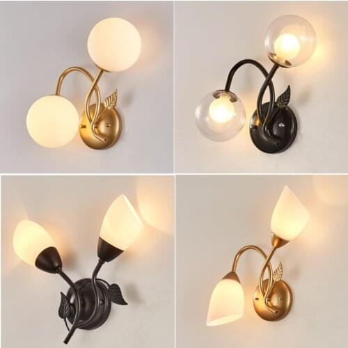 Magic bean wall lamp glass molecular bedside lamp post modern bedroom wall lamp background wall hotel engineering wall lamp