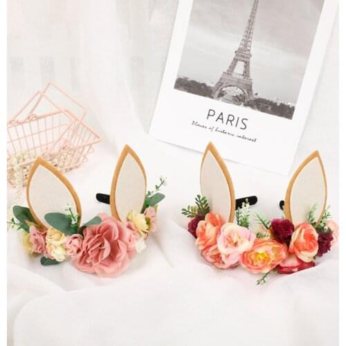 2021 Adults Girls Hair Hoop Simulation Flowers Headwear Headband Head Hoop Hair Accessories For Women