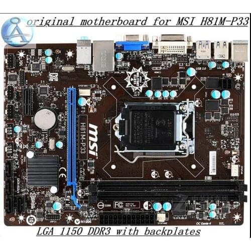 MSI H81M-P33 original motherboard LGA 1150 DDR3 Solid Capacitor H81 motherboard