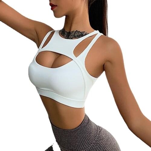 Peach Customized Sexy Cutout Sports Bra High Strength Gather Shockproof Beauty Back Yoga Net Red Fitness Vest