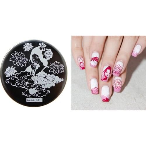 On sale !!1PC Nail Stamping Plate Image Transfer Templates Stamp Tool hehe41--Pian Pian serial series