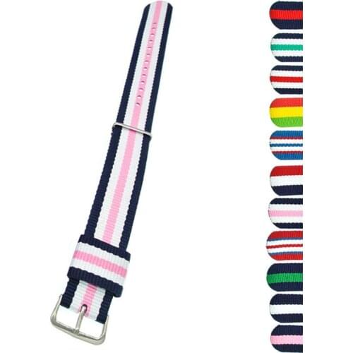 18/20/22/24mm Nylon Watch Straps Nato Watchband Steel Buckle Belt Bracelets Watch Band Pulseiras Correa Reloj Bileklik WB001