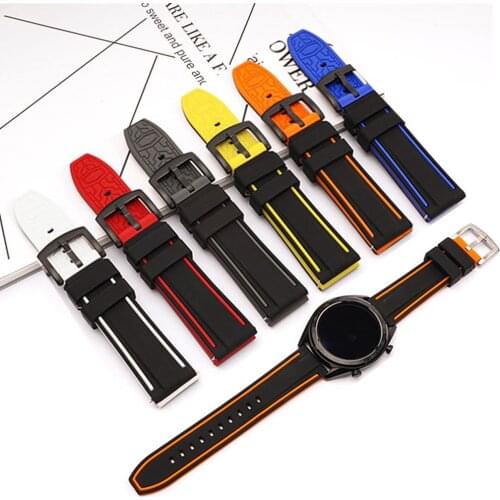 20mm 22mm 24mm 26mm Silicone Watch Strap Sport Quick Release Band Bracelet Accessories for Samsung Galaxy 42/46MM Huawei GT 2