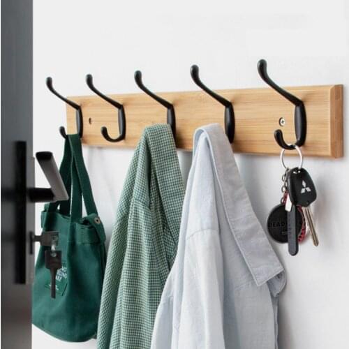 Nordic Fashion Home Decor Coat Hook Organizer Double Hooks Hallway Bedroom Door Hat Clothes Rack Hanger Kitchen Toilet Wall Hook