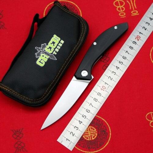 GREEN THORN SIGMA Flipper Folding Knife D2 Blade G10 Handle Outdoor Camping Hunting Survival Kitchen Fruit EDC Tools