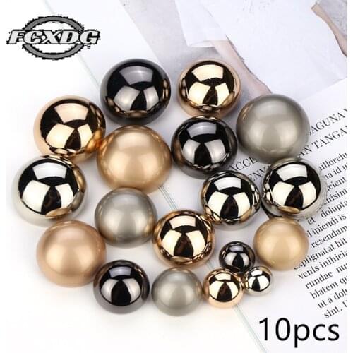 Mushroom Type Golden Buttons for Shirt Metal Shank Sewing Buttons for Clothes DIY Sewing Accessories 20mm Snap Buttons for Coat