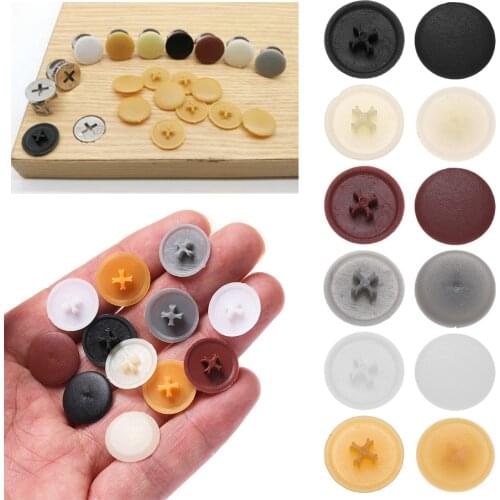 100Pcs 3in1 Screw Fold Snap Cap Protective Covers Self-Tapping Flat Phillips Furniture Exterior Decor Hardware Fittings Ornament