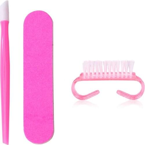 10x Nail Crystals Decors Paint Brushes Double Head Dotting Tools Striping Tapes