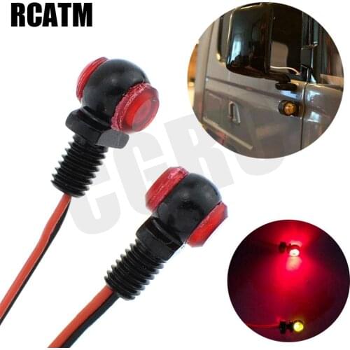 2pcs Door Metal Side LED Light Warning For Tamiya 1/14 RC Truck Car Tipper Scania Actros Lesu MAN Actros 56357 R470 R620 3363