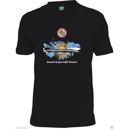 2019 Summer O Neck Brand Clothing Cotton Dassault Breguet Super Etendard Argentine Navy Fighter Menfunny Shirts