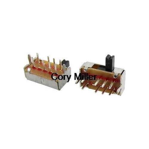 DP3T 2P3T 3 Position Mini Horizontal Slide Switch 8 Pin PCB SK23D07-VG4