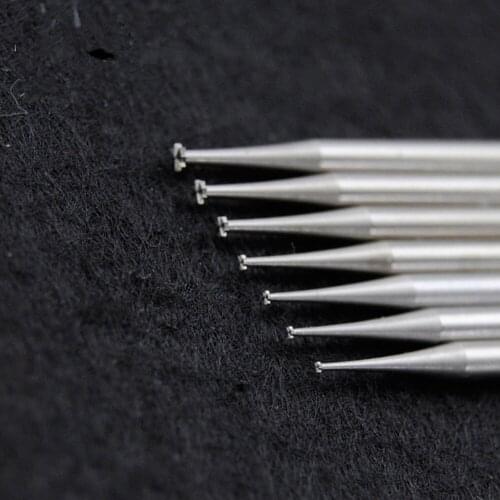 5 pcs /lot High-carbon steel 2.35mm shank rotary tools drill bits 0.6-1.8mm carving wood jewelry micro-tooth milling machine