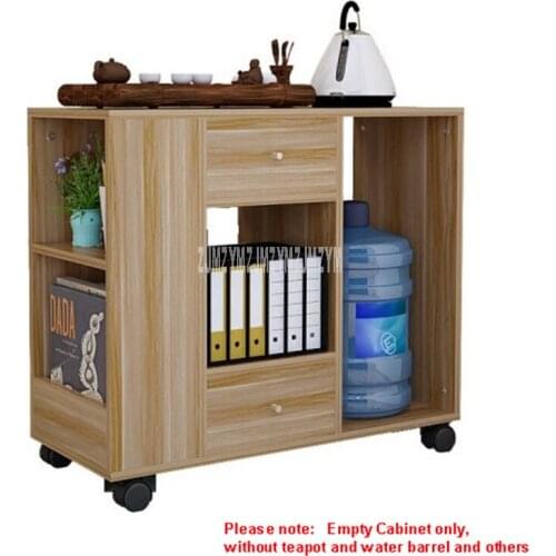 70cm Height Simple Modern Sofa Side Tea Cabinet Bookshelf Movable Living Room Corner Storage Cabinet With Drawer Wood Tea Table