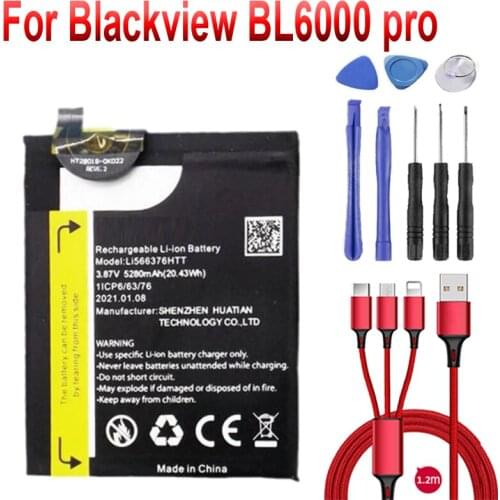 5280mAh BL6000Pro Battery For Blackview BL6000 pro 6.36 Inch Smartphone
