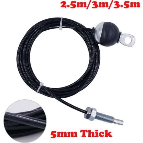 2.5m/3m/3.5m Black Gym Steel Cable Wire Rope 5mm Heavy Duty Parts Accessories for Lifting Training Pulley Home Fitness Equipment