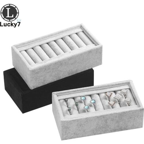 Free Shipping Velvet Ring Display Box Counter Window Display Decoration Earrings Stud Storage Seat Jewelry Ring Organizer Stand
