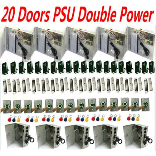 20 Doors PSU All-in-One Power Supply for Network Controller inside+add UPS Power supply Access Controller Web IP+RFID reader kit