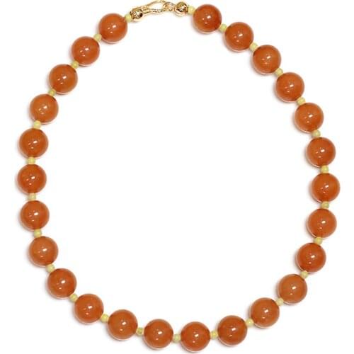 ICNWAY gemstone quartz agate sodalite fluorite 16mm Natural Round and no Color Loss Clasp 19.5inch Necklace