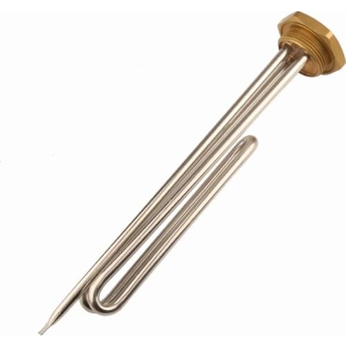 DN32 1-1/4" 42mm Thread Brass Flange Burrow Heating Element for Water Heater 1.5KW 220V