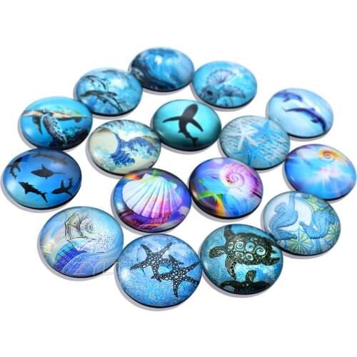 Sea Turtle Fridge Magnet Dolphin Sticker Starfish Ocean Animal Wave Turtle Stuff 30MM Decorative Refrigerator Magnets Home Decor
