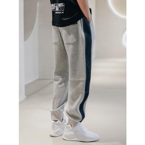 Trendy Brand New Casual Sweatpants Mens Spring and Autumn Trends Loose Gray Sports Pants Ankle Length Ankle-Tied Sweatpants