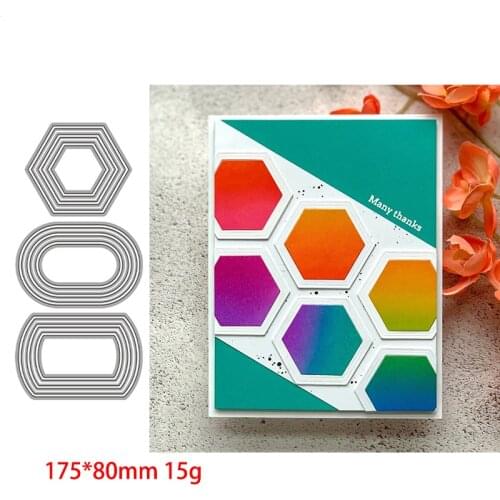 New Design Craft Metal Die Polygonal Multilayer Frame Metal Cutting Dies Diy Scrapbook Photo Album Embossing Paper Card Crafts