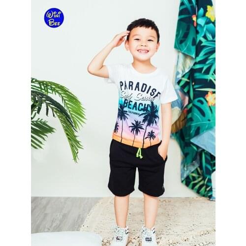 Toddler Boy Clothes 4T Kids Graphic Tees Children Summer Cocomelon Short Sleeve Tees White Top Stranger Things Stitch 2 4 6Years