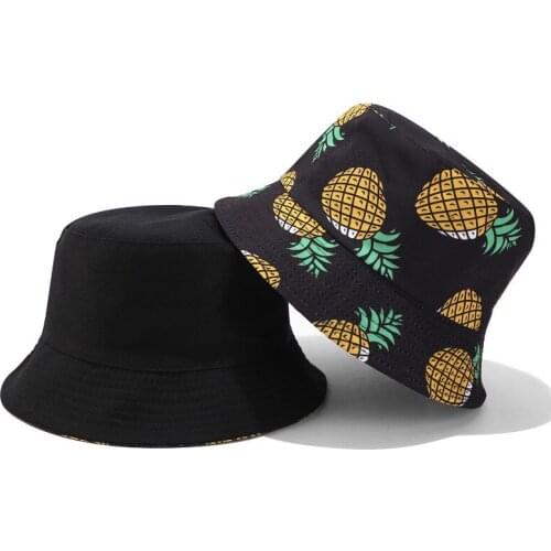 Tops Printed Men Women Bucket Hats Adult Double-sided Wearing Visor Cap Anime Folding Basin Fishing Hat панама Dropshipping