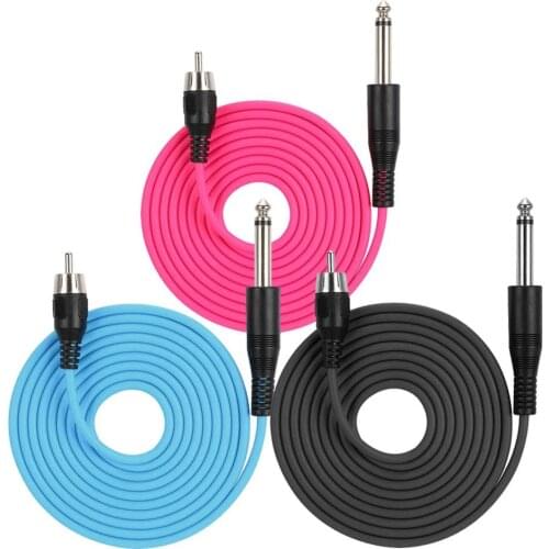 Silicone Hook Line Tattoo Clip Line For Strait RCA Interface Insert Tattoo Machine Conversion Kit Tattoo Power Supply Thick Line