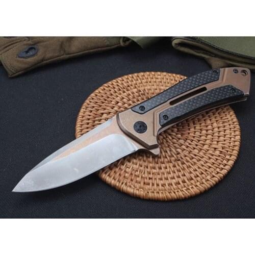 Folding knife ZT 0801CF ZT0801 Steel+carbon fiber handle D2 blade Bearing system tactical survival hunting EDC knife gift knife