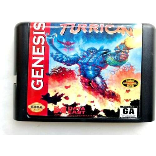 Turrican 16 bit MD Memory Card for Sega Mega Drive 2 for SEGA Genesis Megadrive