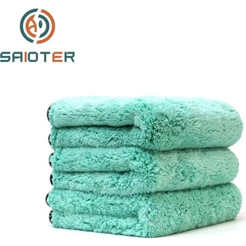 1200gsm Car Cleaning Microfiber Towel 40x40/53x70 Superstrong Thickened Absorbent Coral Double-sided Car Washing Towel