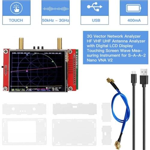 Vector Network Analyzer S-A-A-2 NanoVNA V2/NanoVNA-H4 Antenna Analyzer Shortwave HF VHF UHF Standing Wave Measuring Instrument