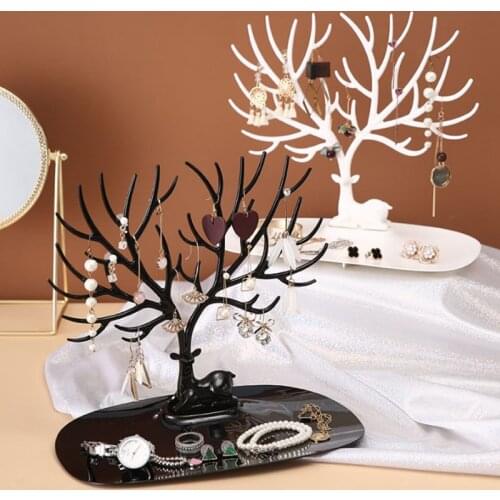 Jewelry Storage Rack Necklace Ring Bracelet Display Stand Organizer Jewelry Tray Holder Hanger Antler Tree Shape Creative