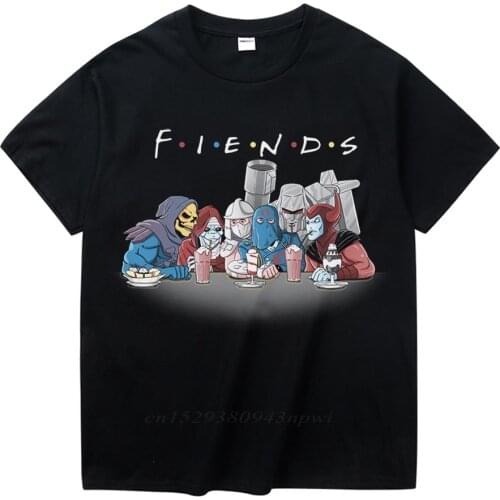 Vintage Cartoon Universe Skeletor Shredder T Shirt Casual Camiseta Round Neck Funny Friends Homme Tee Shirt