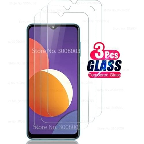 3pcs full cover tempered glass for samsung galaxy m12 m 12 2021 sm-m127f/ds 6.5'' explosion-proof screen protector film hd clear