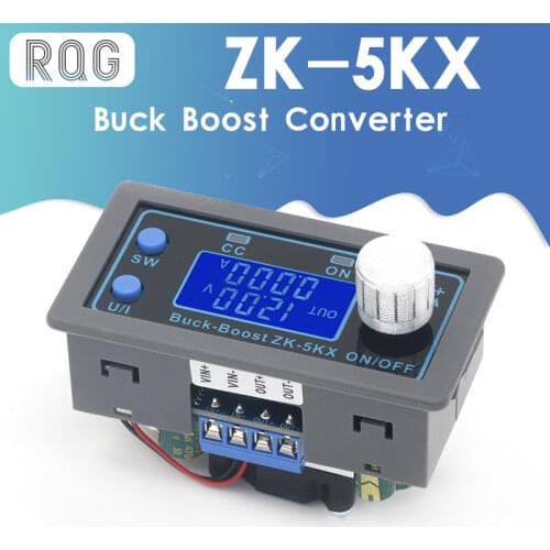 ZK-5KX DC DC Buck Boost Converter CC CV 0.6-36V 5A 5V 6V 12V 24V 80W Power Module Adjustable Regulated laboratory power supply