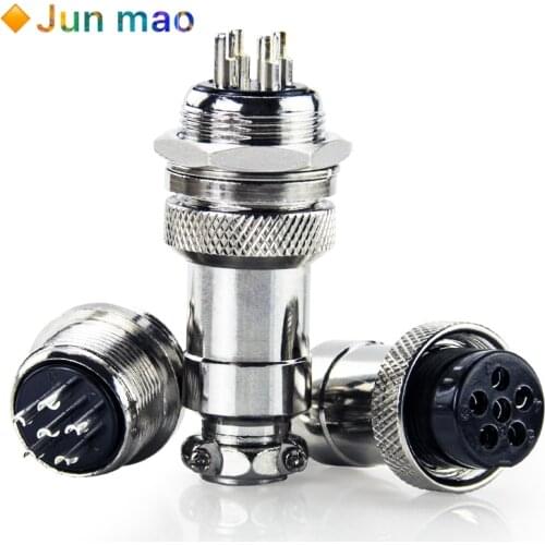 1set GX20 2/3/4/5/6/7/8 Pin Male + Female 20mm L94-100Y Circular Wire Panel Aviation Connector