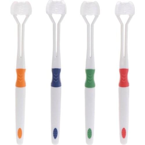 1pcs Three sides toothbrush ultrafine soft-bristle adult toothbrush