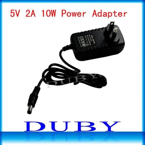 100Pcs/lot 5V2A New AC 100V-240V Converter power Adapter DC 5V 2A 2000mA Power Supply EU/US Plug DC 5.5mm x 2.1mm Free Fedex