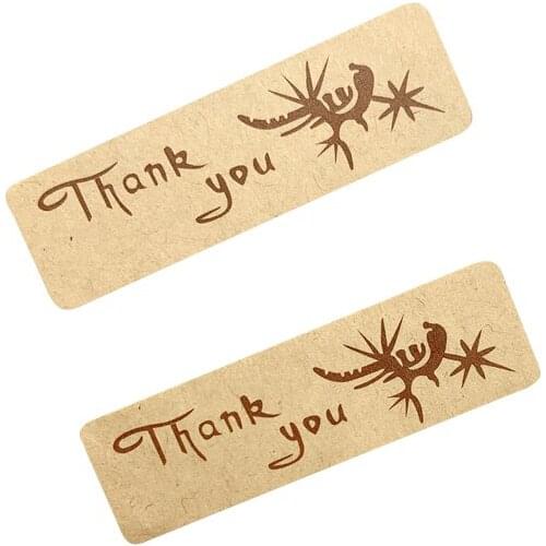 100pcs/Lot Kawaii Thank you Bird Packaging Sealing Label Sticker Adhesive Christmas Gift Stationery Sticker