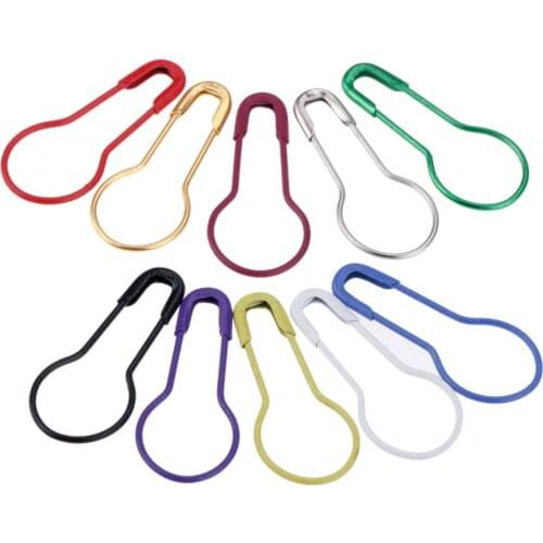 100pcs Metal Pins Clips Knitting Stitch Holder Marker Tag DIY Sewing Tools Needle Clip Crafts Accessory Mixed Color 23*10mm