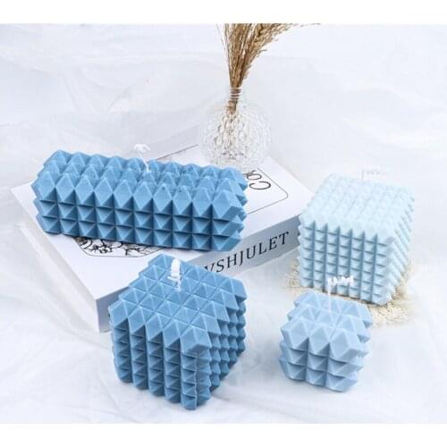 3d Sharp Angle Cube Soy Wax Molde Silicona Aromatherapy Diy Soap Silicon Mold Handmade Candle Making Supplies