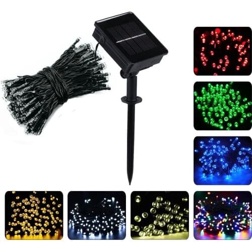 50/100/200 Led Solar Lights Outdoor Waterproof Fairy Holiday Lights Garlands Christmas Tree Solar Chain String Garden Decoration