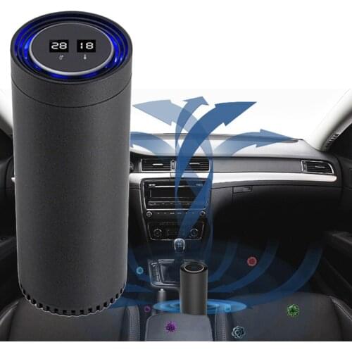 Car Humidifier Air Purifier Portable Travel Bedroom Digital Display Car Humidifier Freshener Aroma Diffuser With USB Cable