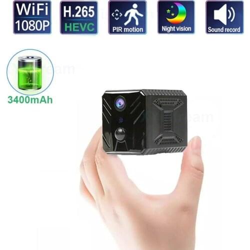 Mini WiF Camera Wireless Home Security Micro 1080P Night Vision Battery CCTV Surveillance IP Nanny Cam PIR Motion Detection DVR
