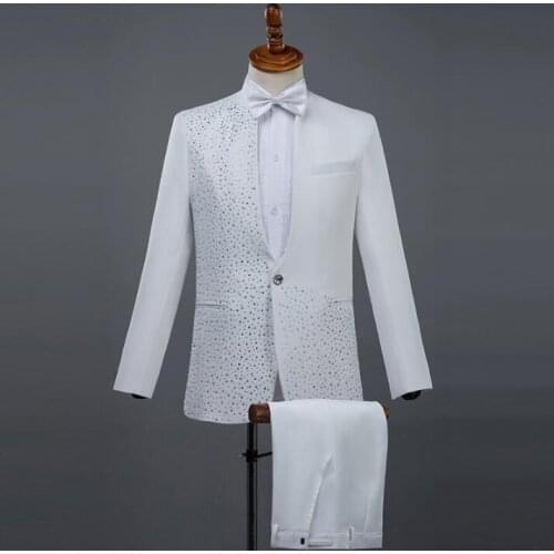Sequins blazer men formal dress latest coat pant designs marriage suit men homme terno masculino trouser wedding suits for mens