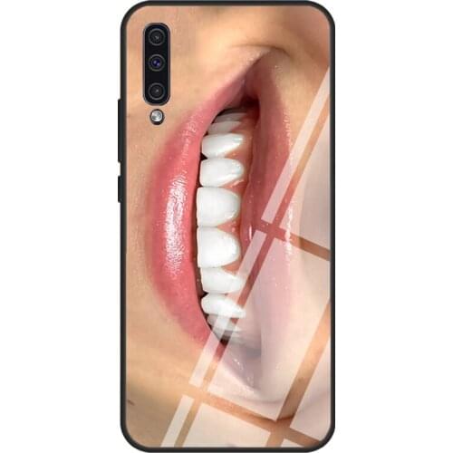 Devon Carlson Smile Case For Samsung A72 A71 A51 A31 A40 A50 A70 A20e A21S A12 A32 A52 Tempered Glass Cover