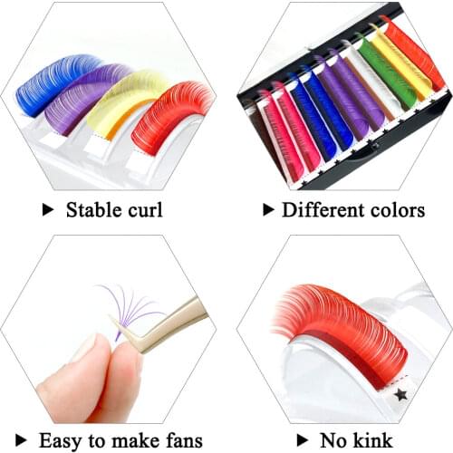 Abonnie Blooming Lash Extension C D Curl Fast Fanning Eyelash Extensions Silk Hair Hand Made Lash Fans