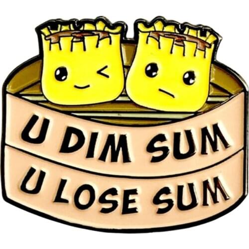 Dim sum Pin food cartoon Badge Enamel Pin